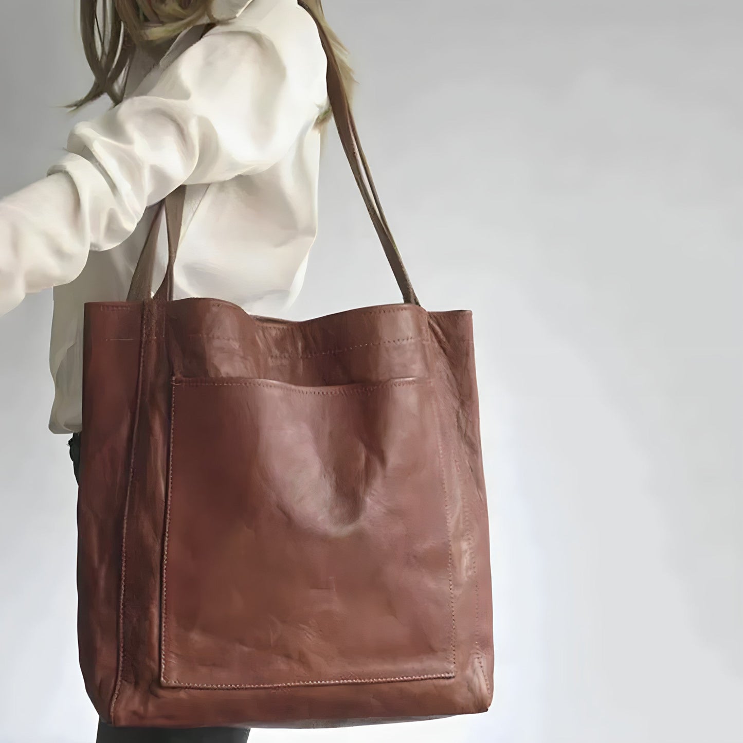 Carol - Moderne og Chic Læder Tote-taske