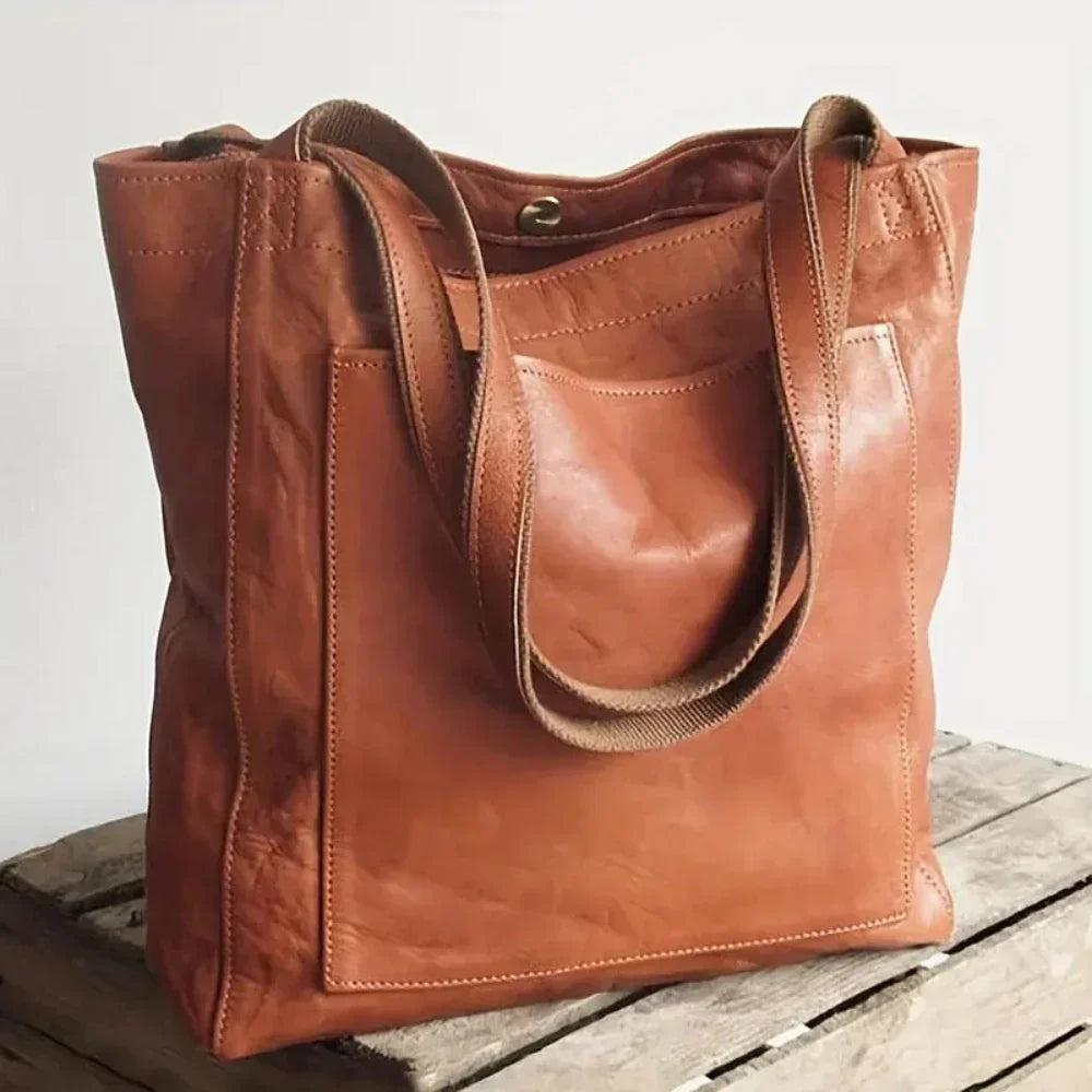 Carol - Moderne og Chic Læder Tote-taske