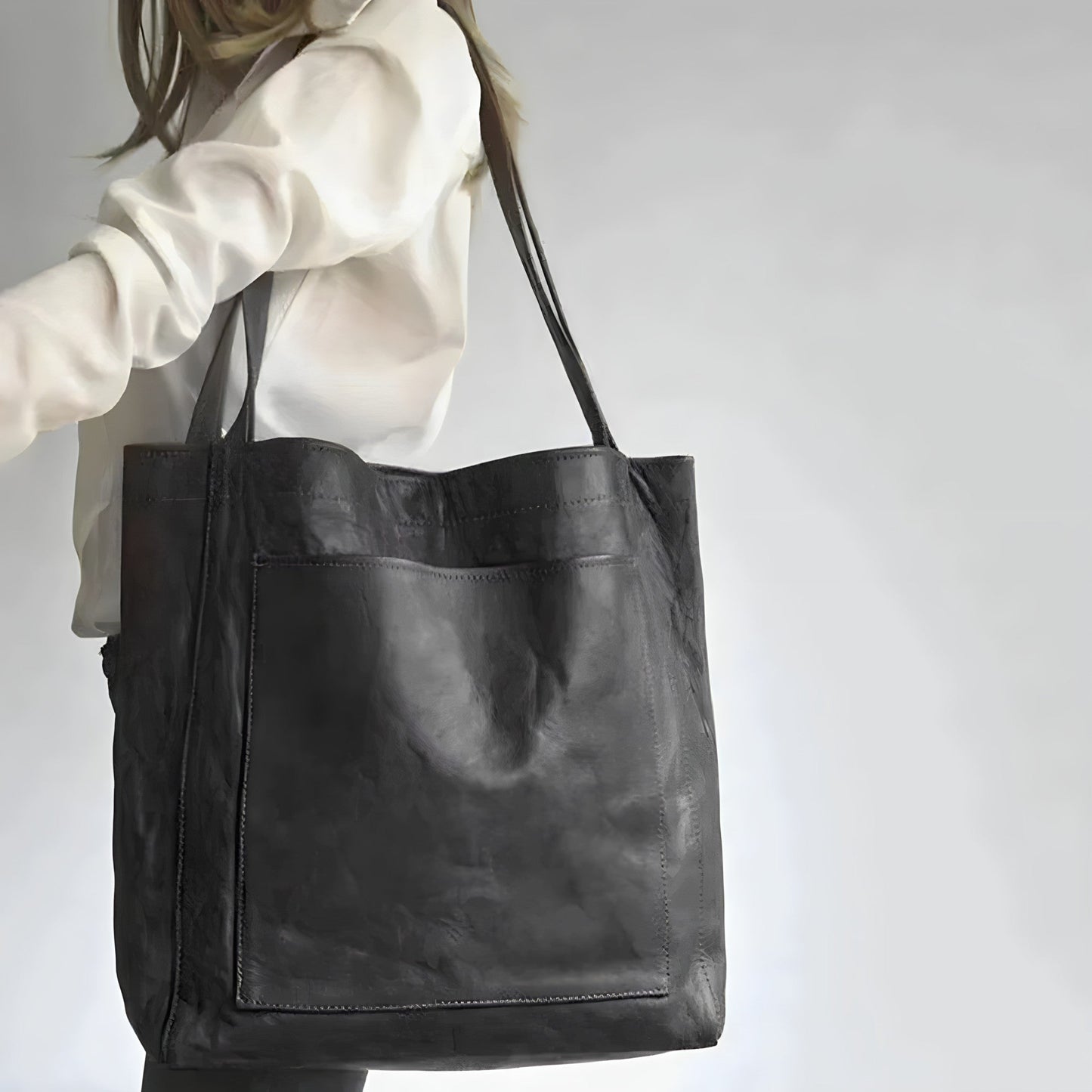 Carol - Moderne og Chic Læder Tote-taske