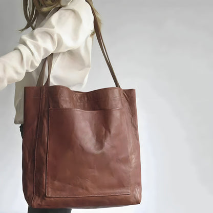 Carol - Moderne og Chic Læder Tote-taske